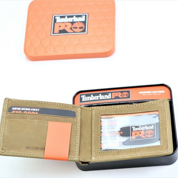 New Timberland Pro Pullman Billfold Wallet Genuine Leather RFID Protection New - Picture 11 of 12